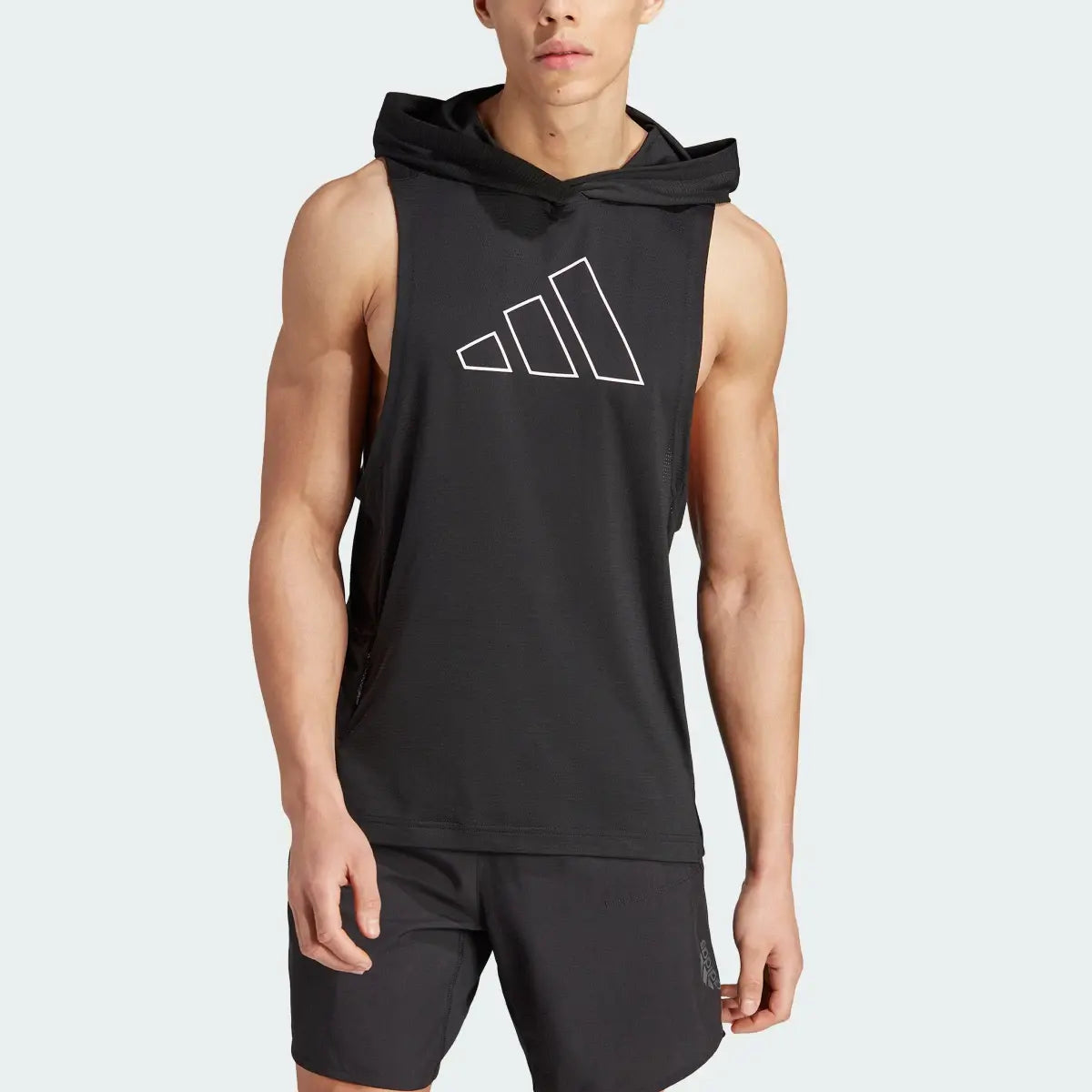 ADIDAS TRAIN ICONS BIG LOGO TRAINING HOODIE TANK TOP