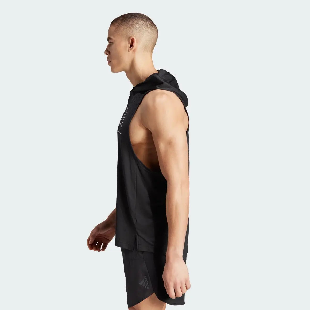 ADIDAS TRAIN ICONS BIG LOGO TRAINING HOODIE TANK TOP