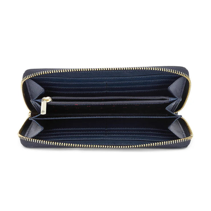 Tommy Hilfiger Rainier Contemporary Women's Leather Wallet Navy