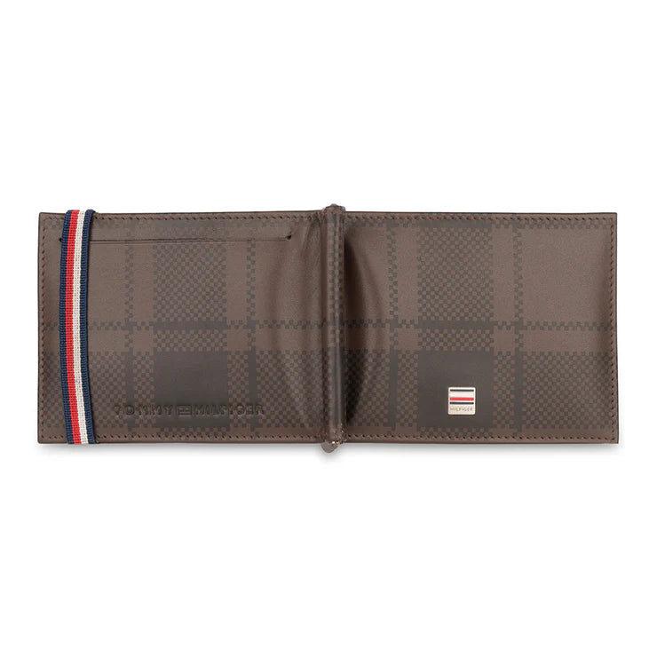 Tommy Hilfiger Weimar Men's Leather Money Clip Brown