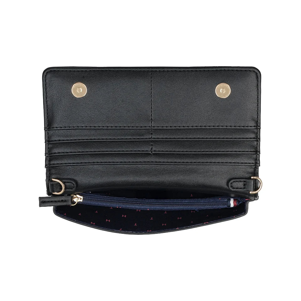 Tommy Hilfiger Trellis Women's Flap Wallet with Sling