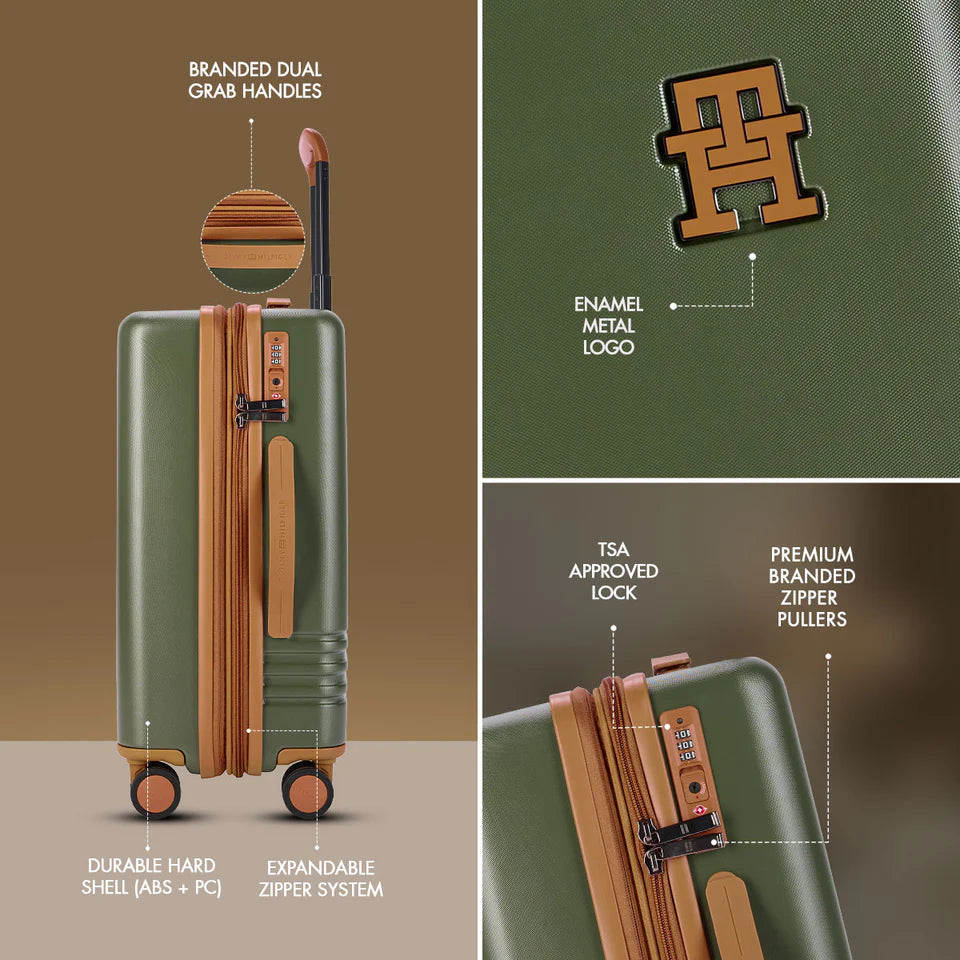 Tommy Hilfiger Edison Hard Luggage Olive