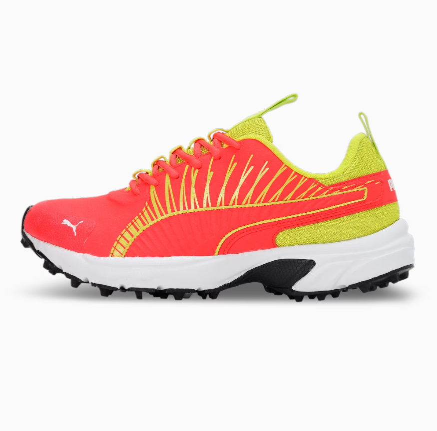 Puma Cricket Square Red Blast-Nrgy Yellow Cricket Shoes