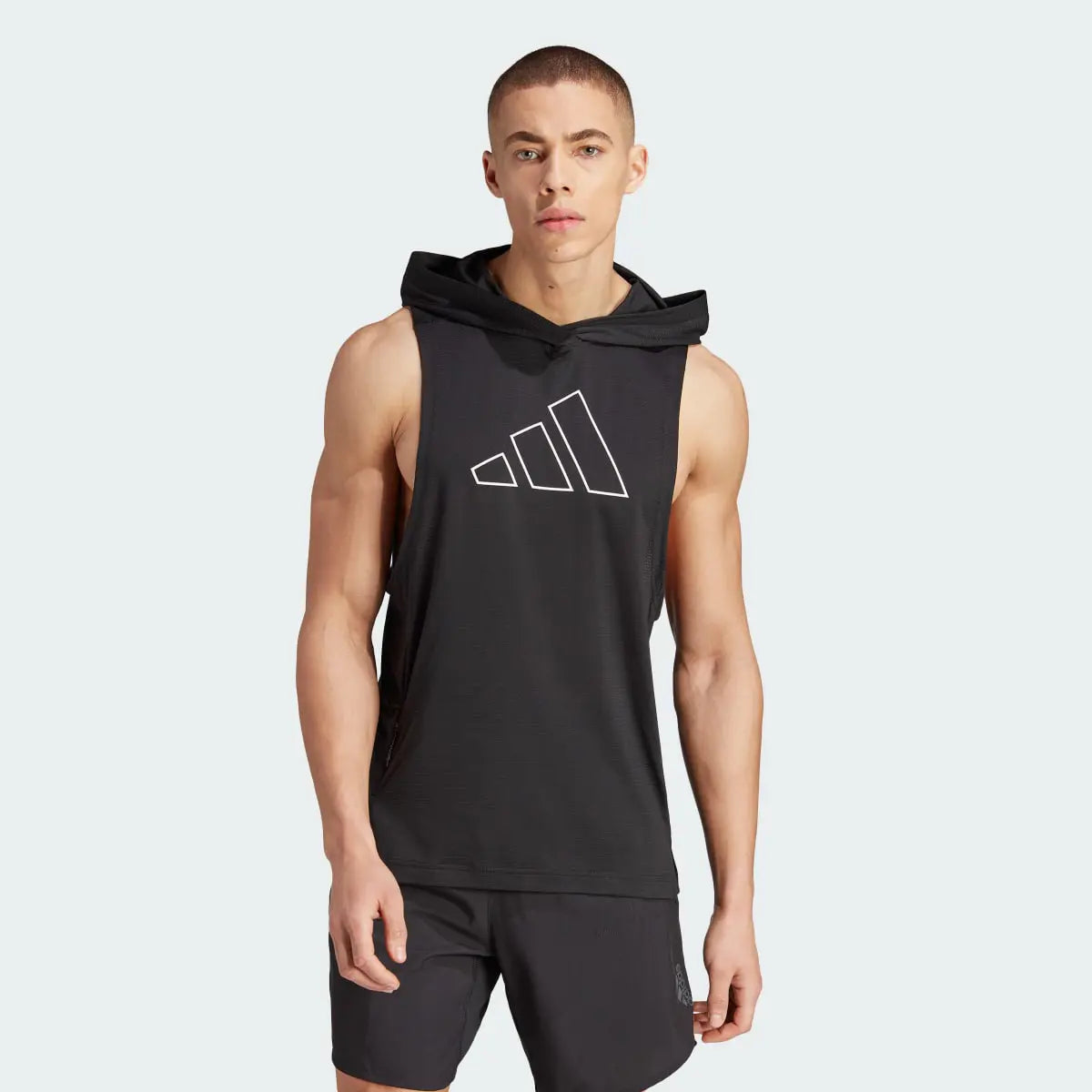 ADIDAS TRAIN ICONS BIG LOGO TRAINING HOODIE TANK TOP