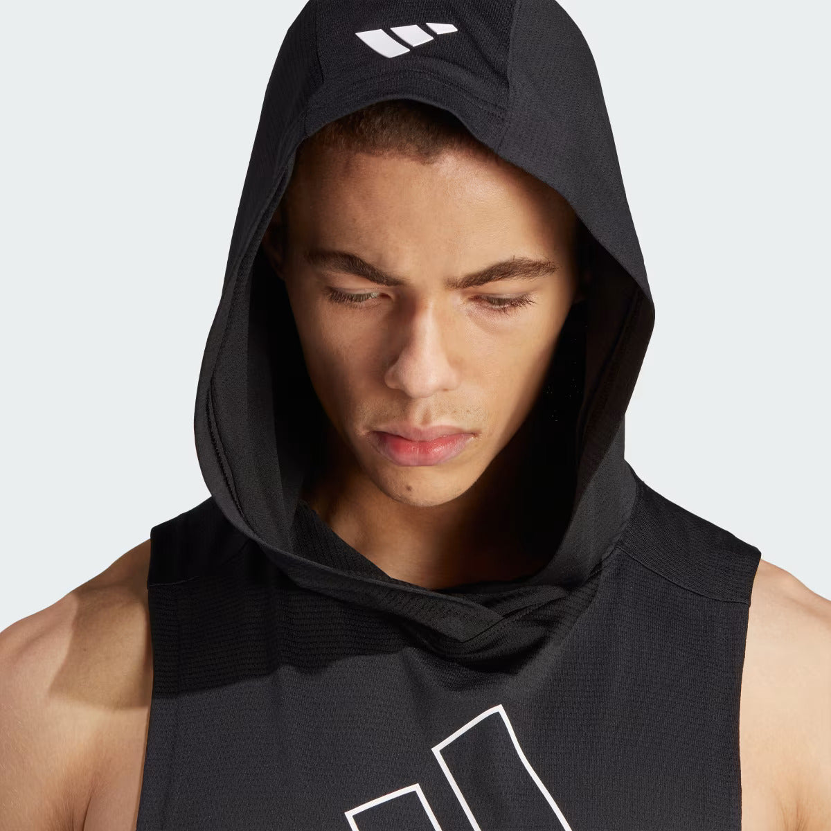 ADIDAS TRAIN ICONS BIG LOGO TRAINING HOODIE TANK TOP