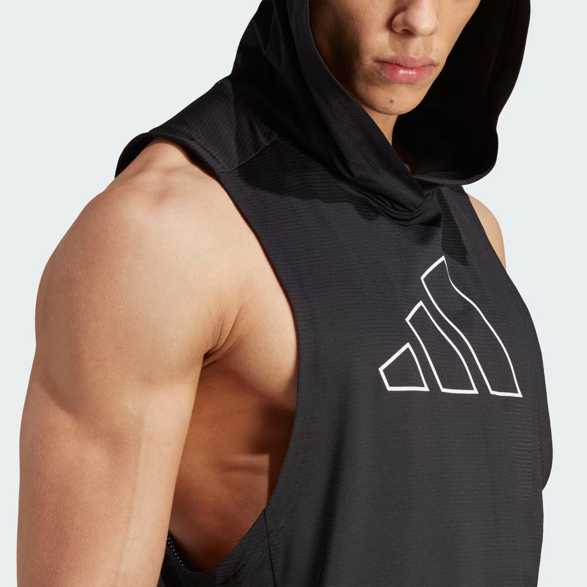 ADIDAS TRAIN ICONS BIG LOGO TRAINING HOODIE TANK TOP