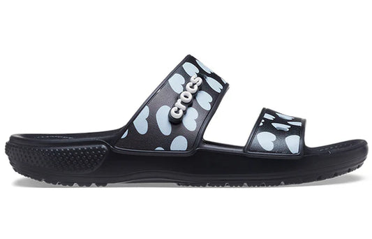 Crocs Heart Print Sandal Black/White