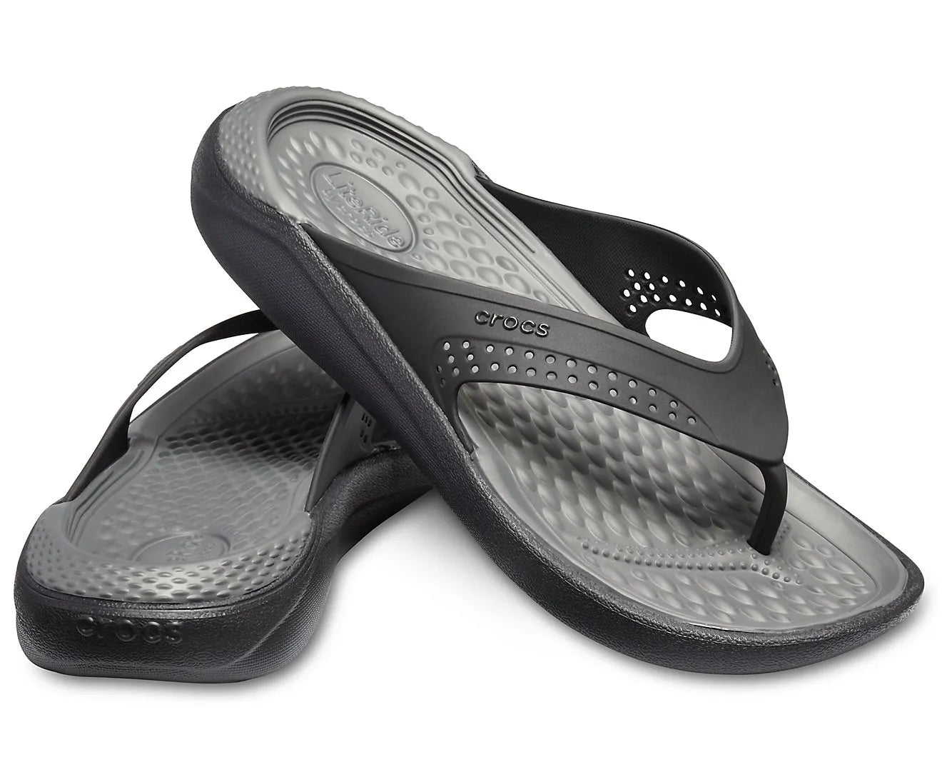 Crocs LiteRide Flip Black/Slate Grey