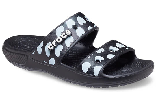 Crocs Heart Print Sandal Black/White