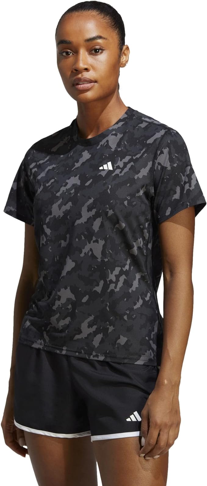 ADIDAS OWN THE RUN CAMO RUNNING TEE