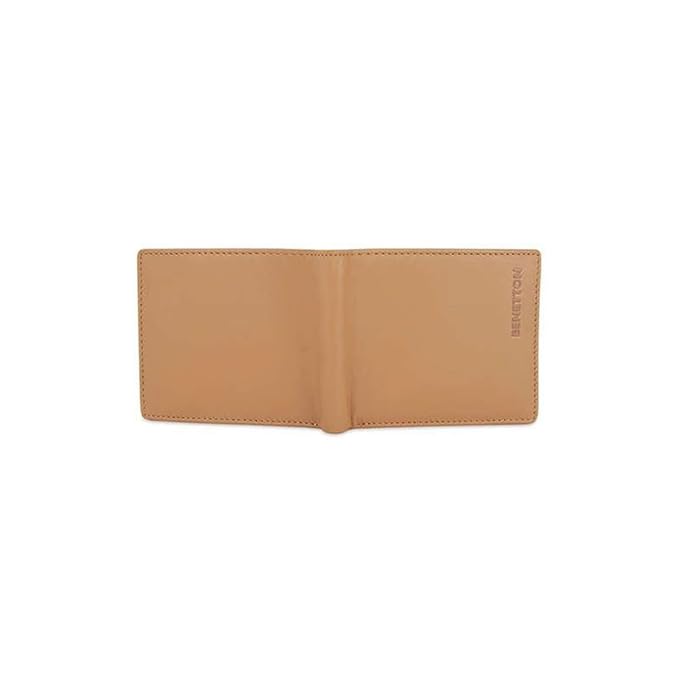 United Colors OF Benetton Justino Leather Global Coin Wallet for Men - Tan