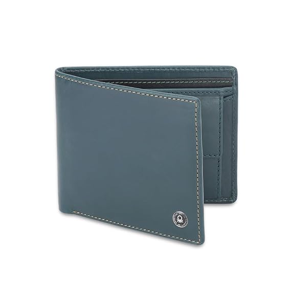 United Colors OF Benetton Bron Leather Global Coin Wallet for Men