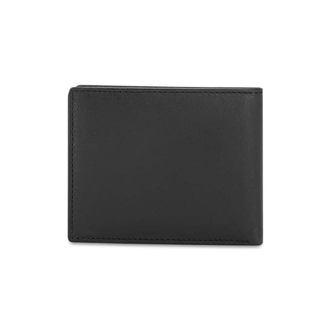 United Colors OF Benetton Mace Leather Global Coin Wallet for Men - Black,