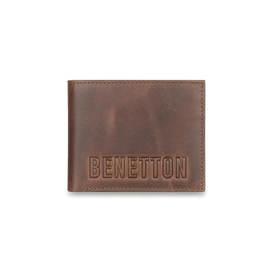 United Colors OF Benetton Osmond Leather Global Coin Wallet for Men - Brown