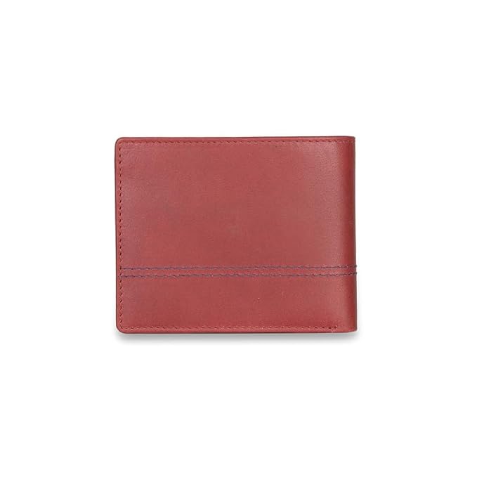 United Colors OF Benetton Roque Leather Multicard Coin Wallet for Men (Wine)