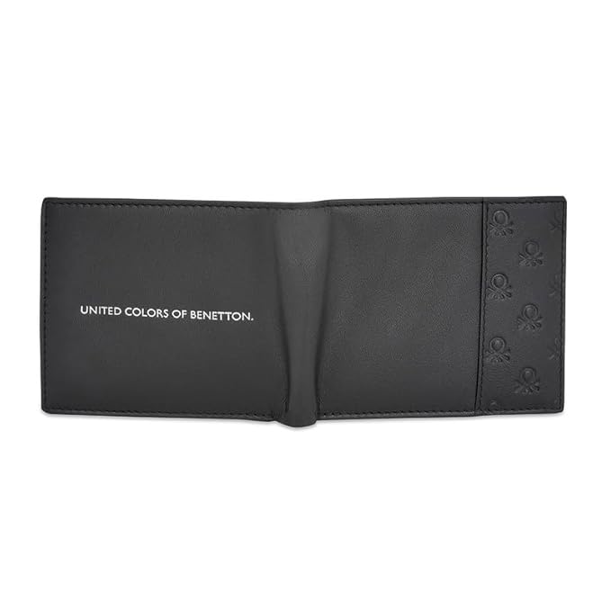 United Colors OF Benetton Genaro Men Passcase Wallet - Black