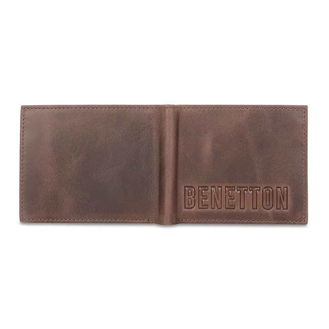 United Colors OF Benetton Osmond Leather Global Coin Wallet for Men - Brown