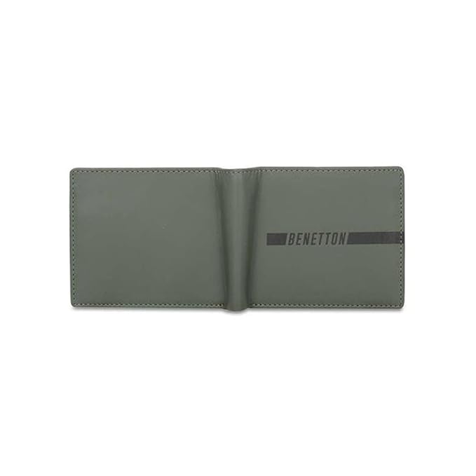 United Colors OF Benetton Cloyd Leather Global Coin Wallet for Men - Olive