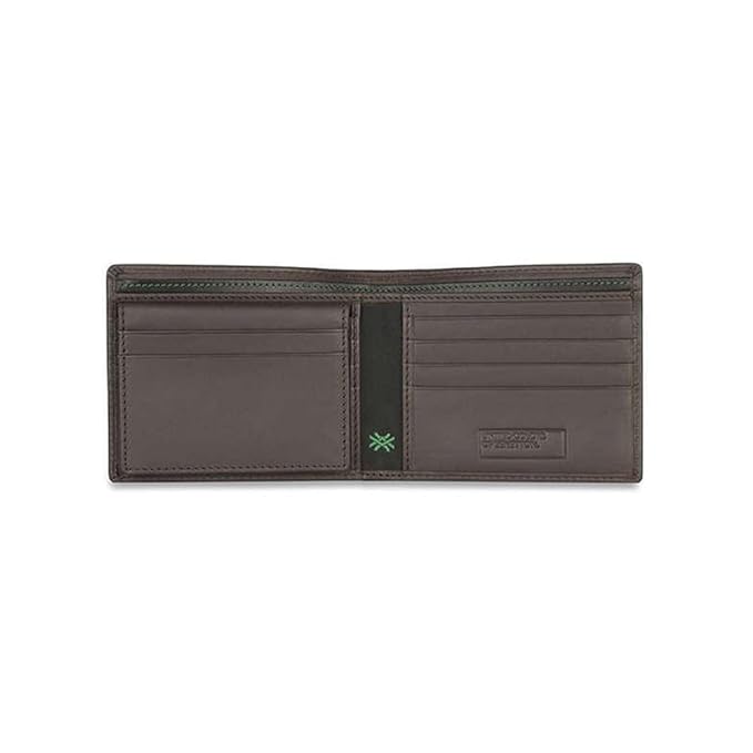 United Colors OF Benetton Cloyd Leather Passcase Wallet for Men - Brown