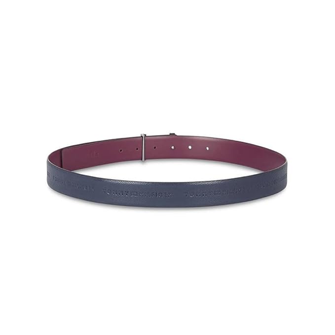 Tommy Hilfiger Avignon Leather Reversible Belt Navy+Wine