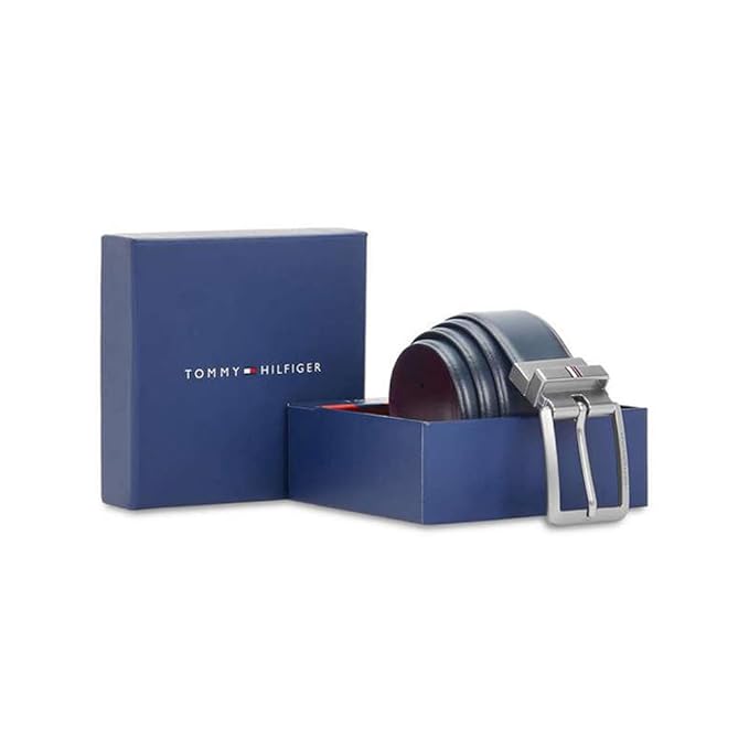 Tommy Hilfiger Aarhus Reversible Men Belt Navy+Wine