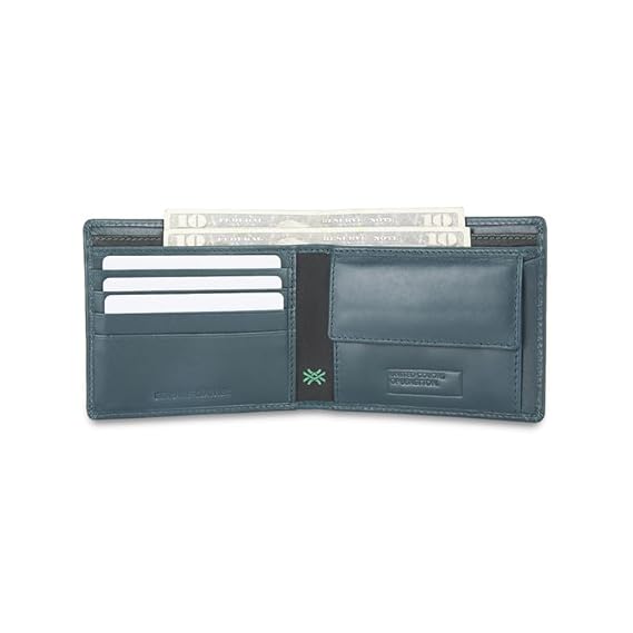 United Colors OF Benetton Bron Leather Global Coin Wallet for Men