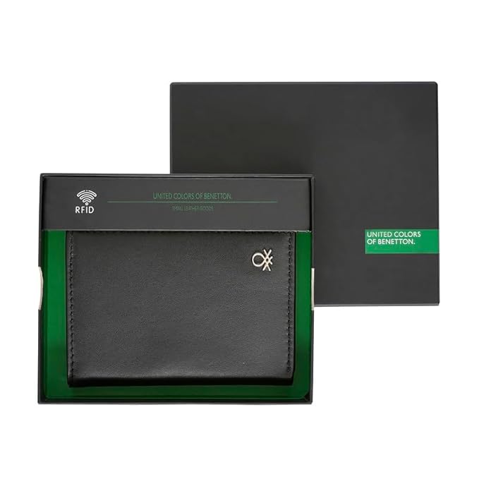 United Colors Of Benetton Lotario Men Bifold Wallet - Black