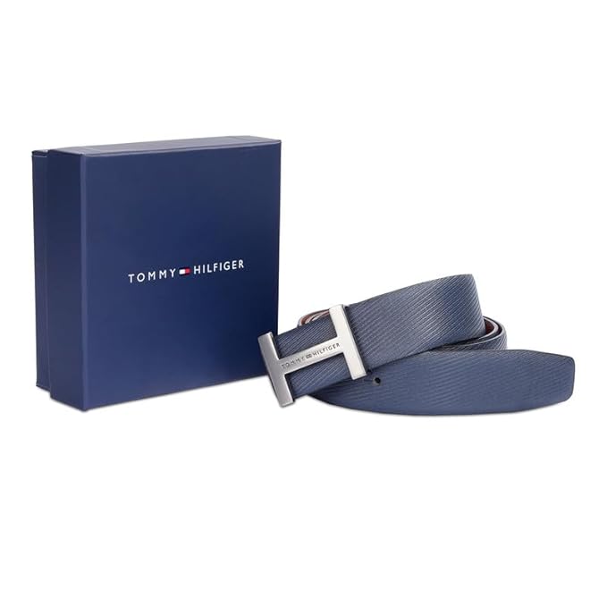 Tommy Hilfiger Goodrich Reversible Belt Navy+Tan