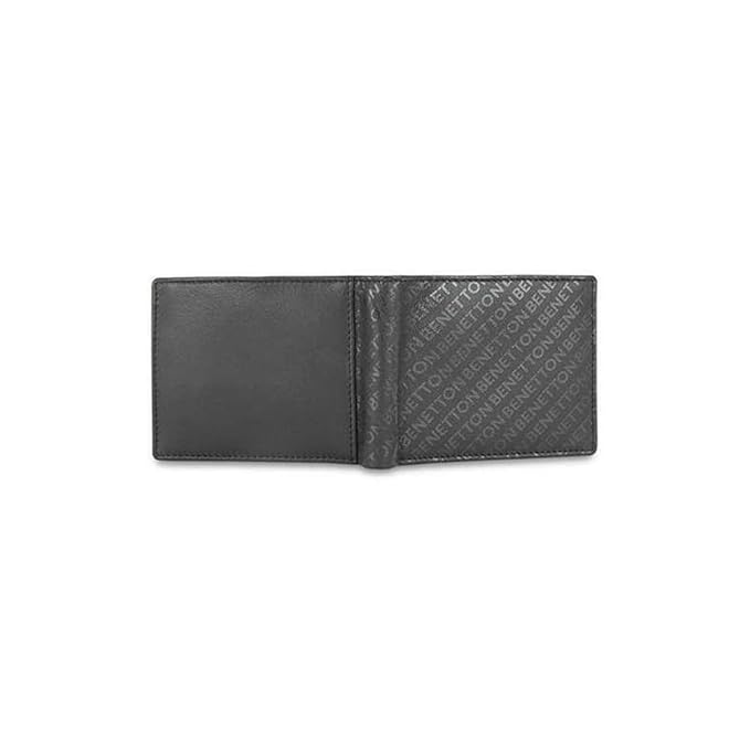 United Colors OF Benetton Nolen Leather Global Coin Wallet for Men - Black,