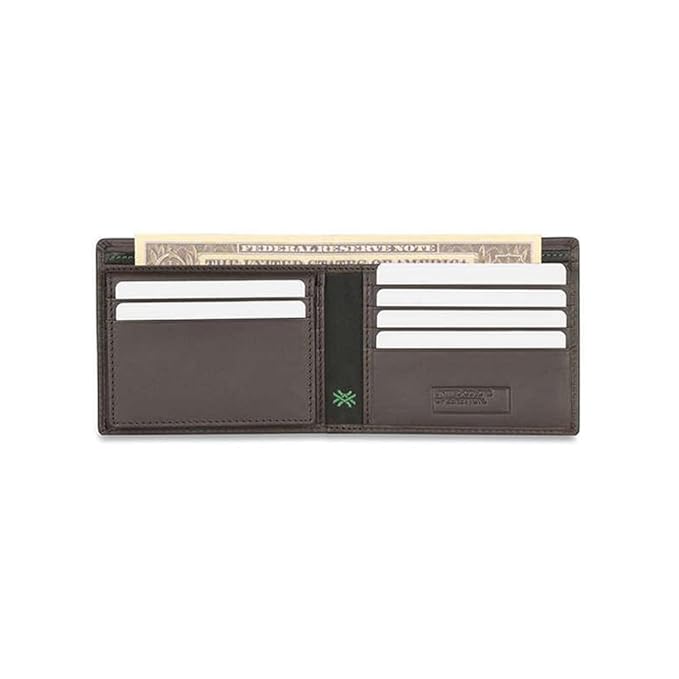 United Colors OF Benetton Cloyd Leather Passcase Wallet for Men - Brown