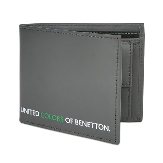 United Colors OF Benetton Ainara Printed Leather Global Coin Wallet- Olive