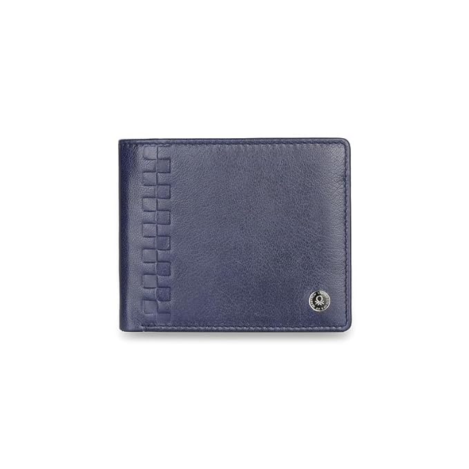 United Colors OF Benetton Camrin Leather Global Coin Wallet for Men - Navy