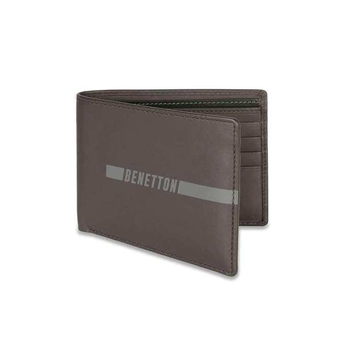 United Colors OF Benetton Cloyd Leather Passcase Wallet for Men - Brown