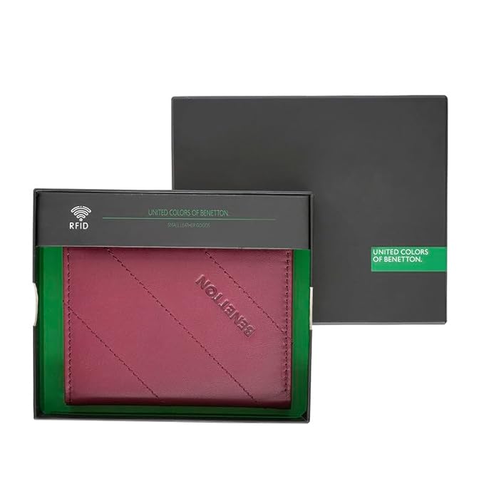 United Colors OF Benetton Ezekiel Men Bifold Wallet - (Wine)