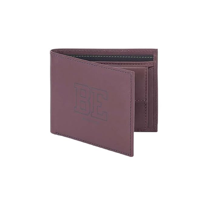 United Colors OF Benetton Valen Leather Global Coin Wallet for Men - Wine