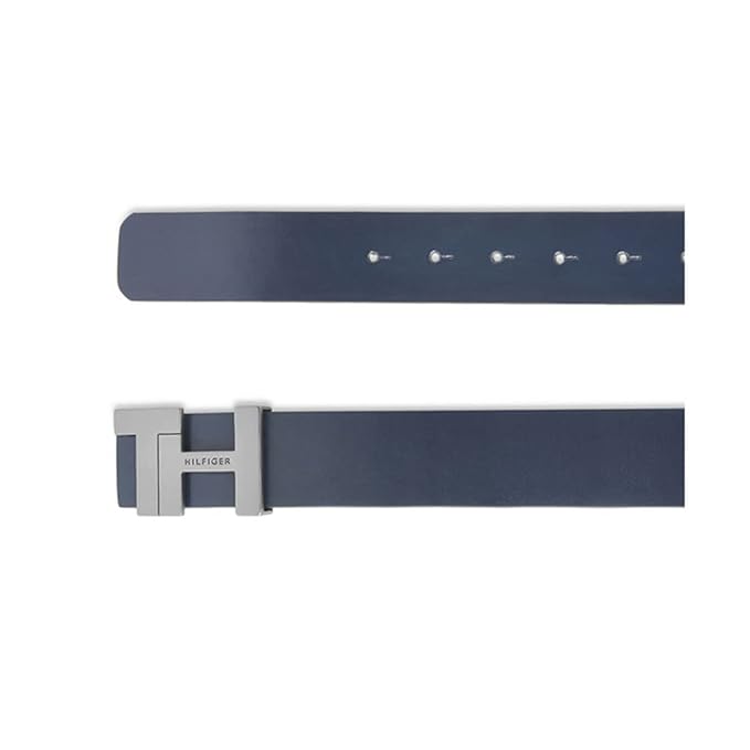 Tommy Hilfiger Cesar Men's Leather Reversible Belt Navy+Brown