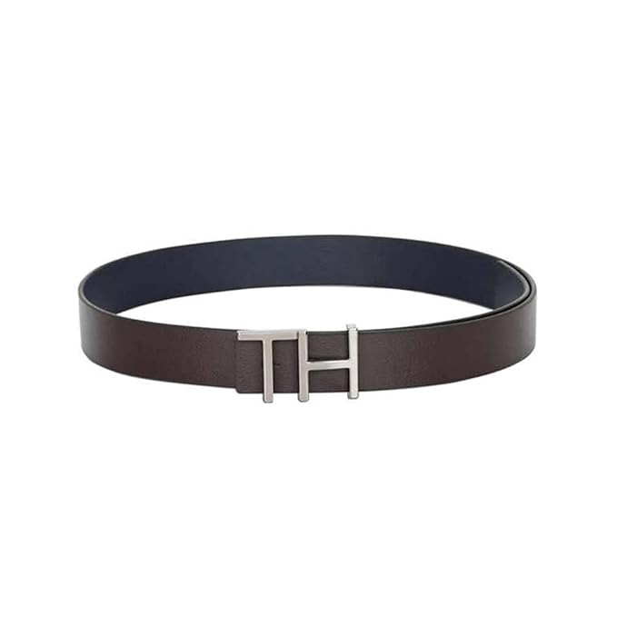 Tommy Hilfiger Cusack Leather Reversible Belt For Men Brown+Navy