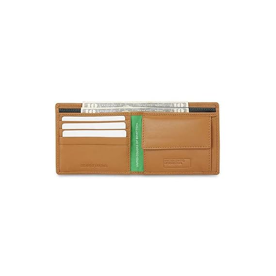 United Colors OF Benetton  Brenon Men Leather Wallet - Tan