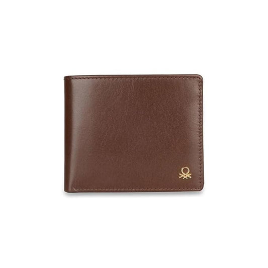 United Colors OF Benetton Brenon Leather Global Coin Wallet for Men - Brown