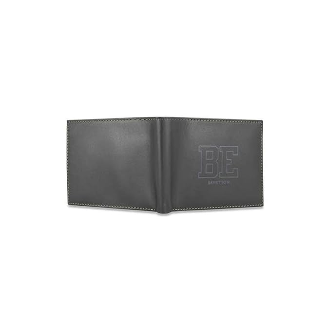 United Colors OF Benetton Valen Leather Global Coin Wallet for Men - Black