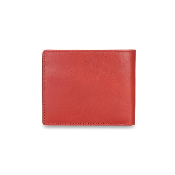 United Colors OF Benetton Reece Leather Global Coin Wallet for Men - Burgundy