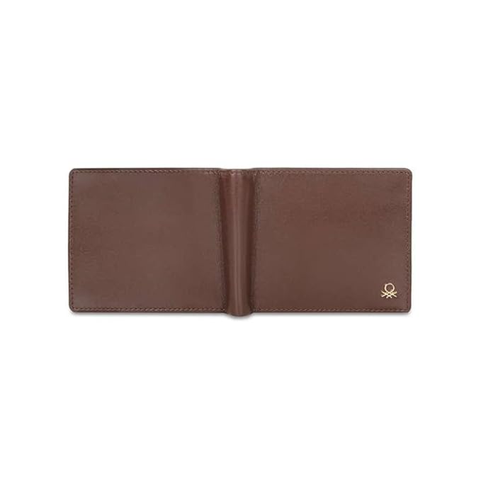 United Colors OF Benetton Brenon Leather Global Coin Wallet for Men - Brown