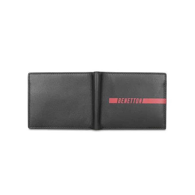 United Colors OF Benetton Cloyd Leather Global Coin Wallet for Men - Black,