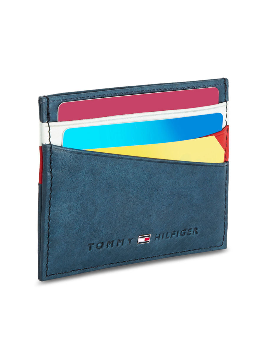 Tommy Hilfiger Accessories Churchill Leather Card Holder Navy