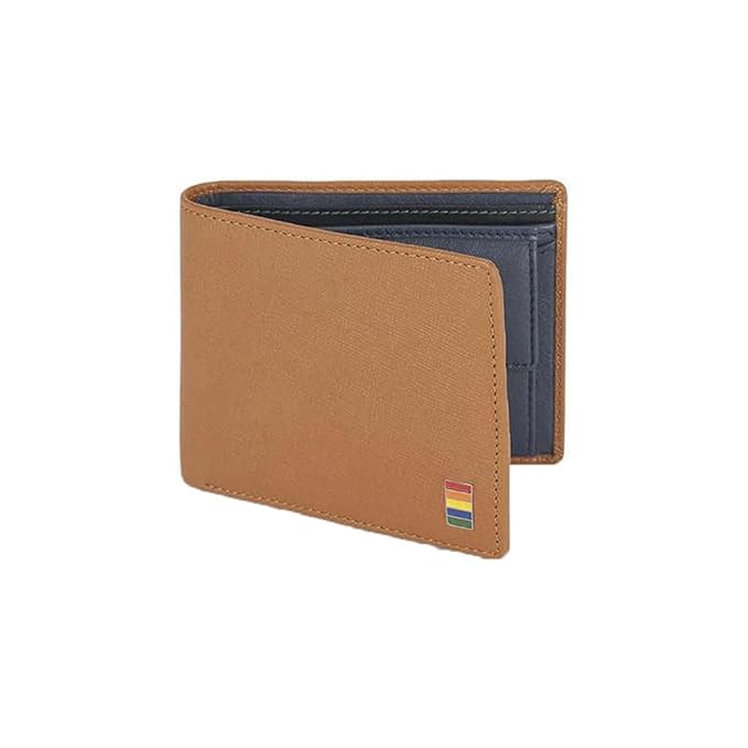 United Colors OF Benetton Roan Leather Global Coin Wallet for Men - Tan