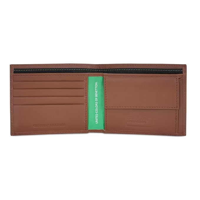 United Colors Of Benetton Quinell Men Global Coin Wallet - Tan