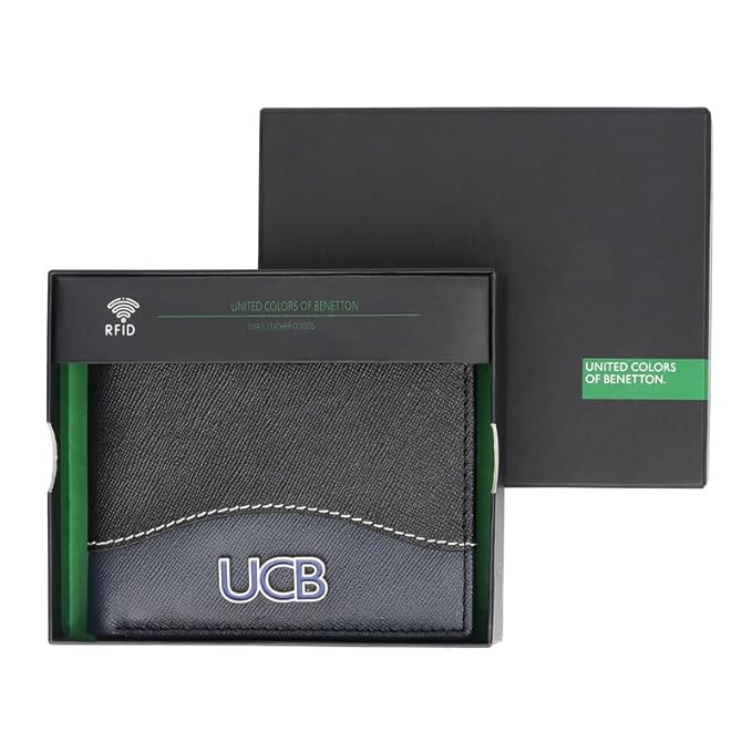 United Colors OF Benetton Men Broward Global Coin Wallet - Black