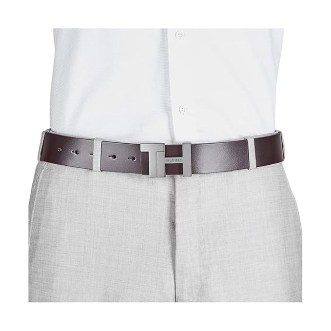 Tommy Hilfiger Cesar Men's Leather Reversible Belt Black+Brown