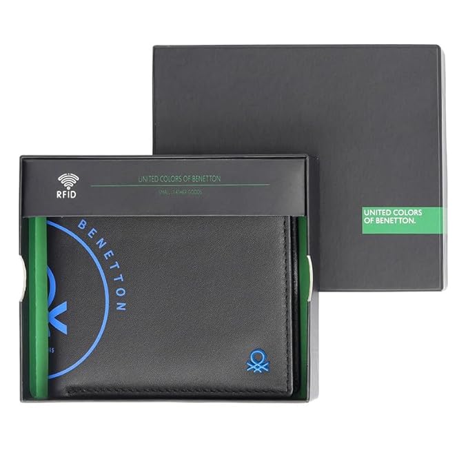 United Colors OF Benetton Men Tuxis Global Coin Wallet - Black