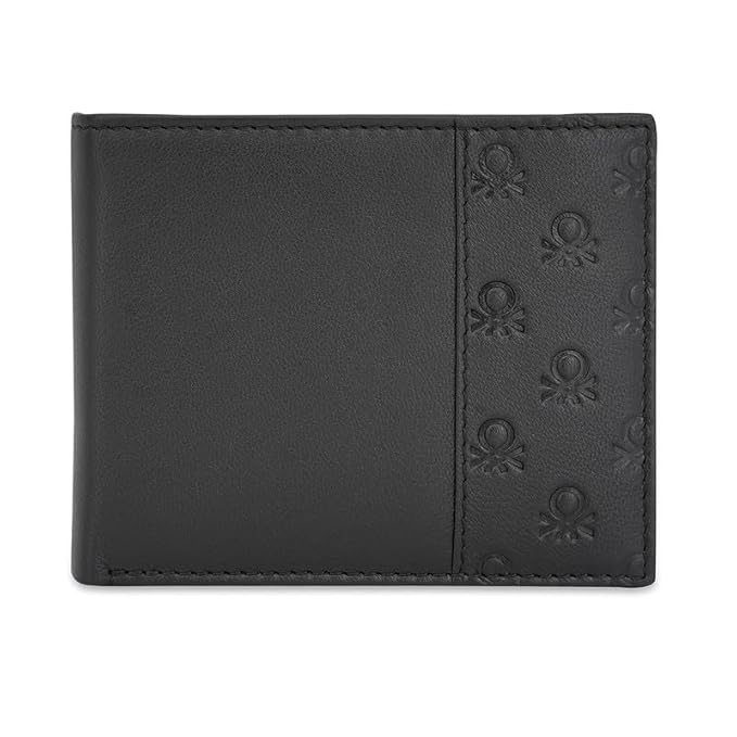 United Colors OF Benetton Genaro Men Passcase Wallet - Black